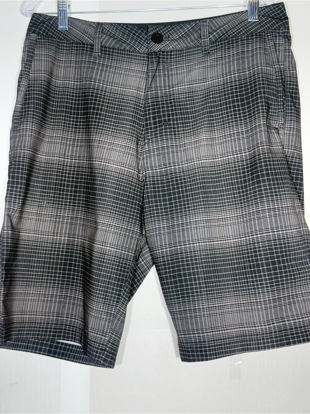 Quicksilver Men’s Short Plaid Grey Sz 32